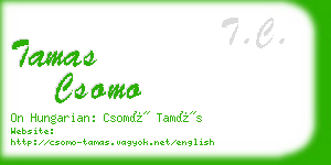 tamas csomo business card